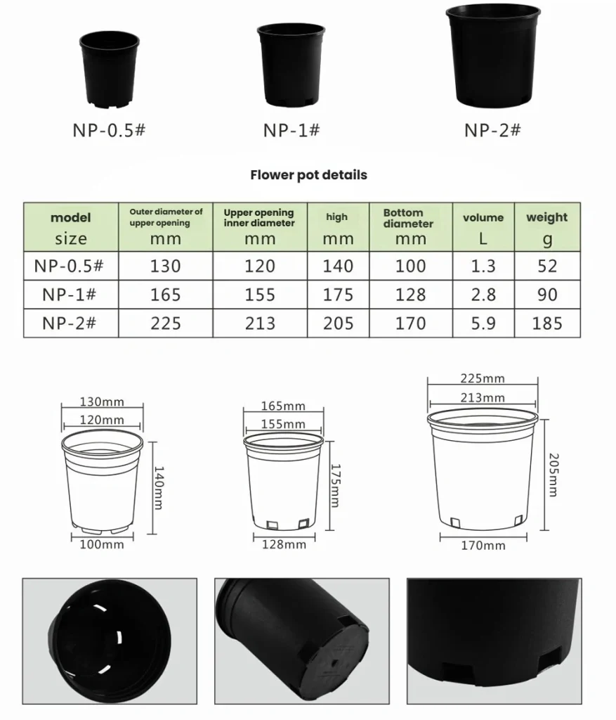 Injection-molded gallon pot-1