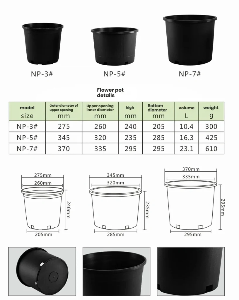 Injection-molded gallon pot-2