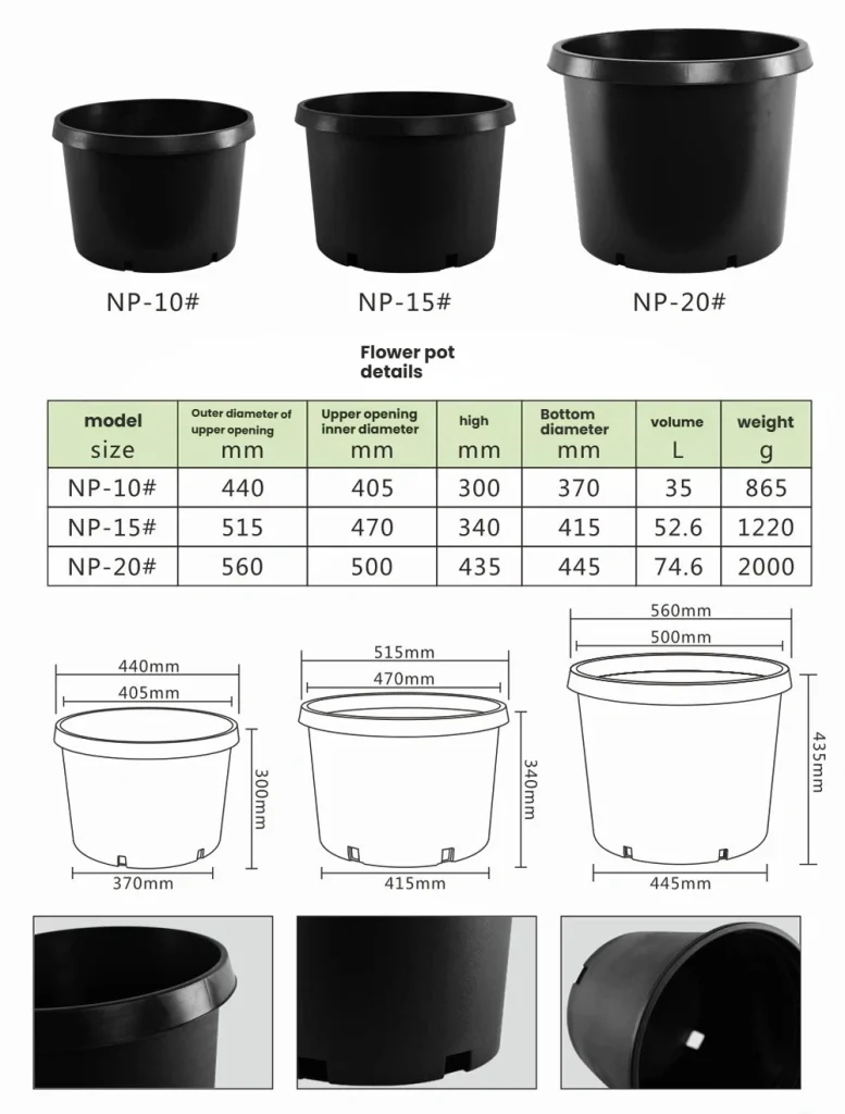 Injection-molded gallon pot-3