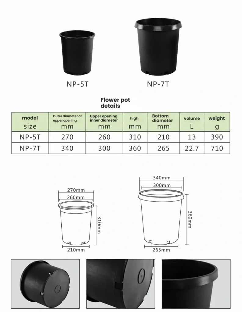 Injection-molded gallon pot-4