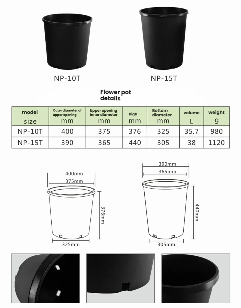 Injection-molded gallon pot-5